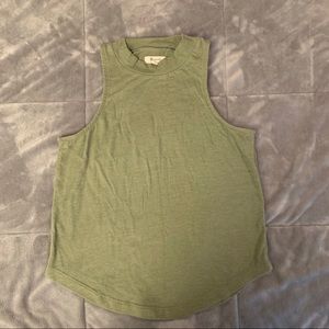 Madewell Green Sleeveless Mockneck